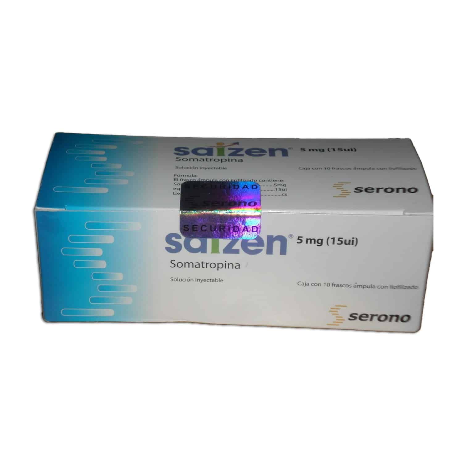 Human growth hormone therapy by Saizen Box of Saizen synthetic Human Growth Hormone